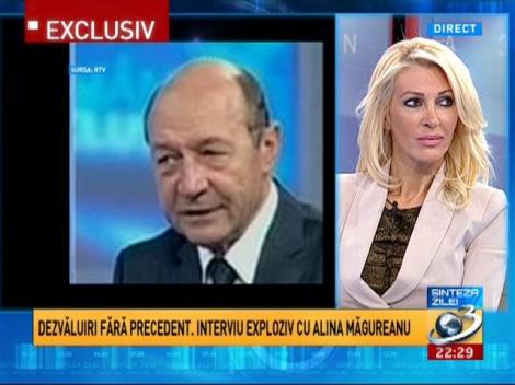 Băsescu, despre dezvăluirile făcute de Alina Măgureanu