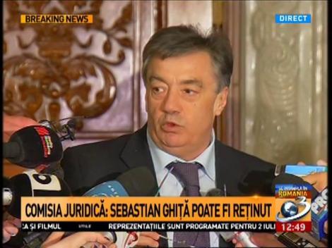 Comisia Juridică: Sebastian Ghiță poate fi reținut, dar nu poate fi arestat