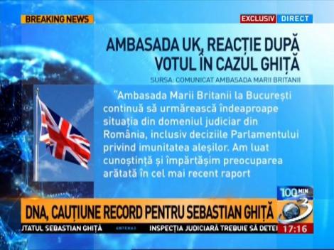 Ambasada UK reacţionează &icirc;n cazul Ghiţă