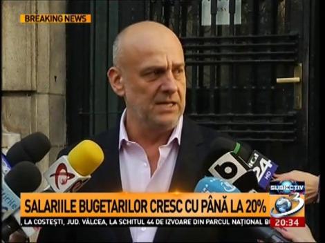 Salariile bugetarilor cresc cu 20%(II)