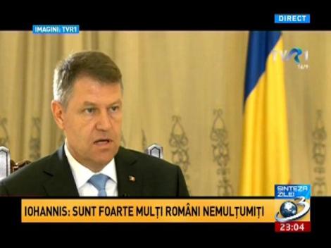 Iohannis: Sunt foarte mulţi rom&acirc;ni nemulţumiţi