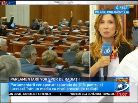 Parlamentarii vor spor de radiații