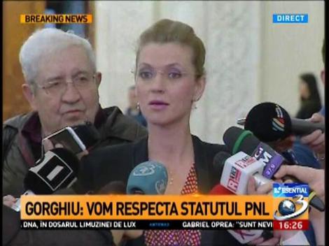 Gorghiu: Vom respecta statutul PNL