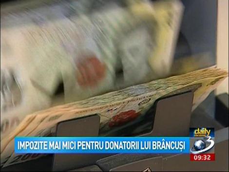 Impozite mai mici pentru donatorii lui Brâncuși