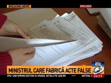 Exces de putere. Ministrul care fabrică acte false