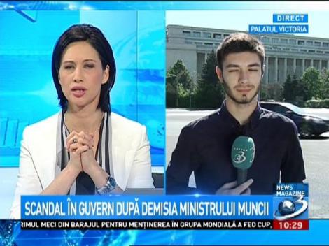 Scandal &icirc;n Guvern după demisia ministrului Muncii