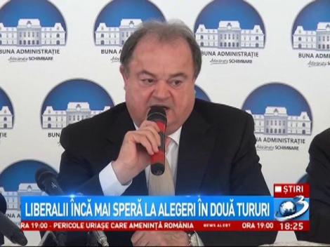 Liberalii &icirc;ncă mai speră la alegeri &icirc;n două tururi