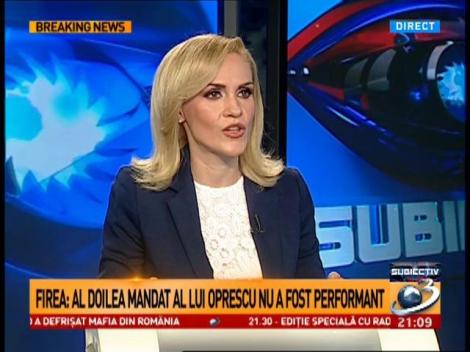 Gabriela Firea: Niciodată nu voi promite autostrăzi suspendate. Trebuie să punem capăt haosului din Capitală!