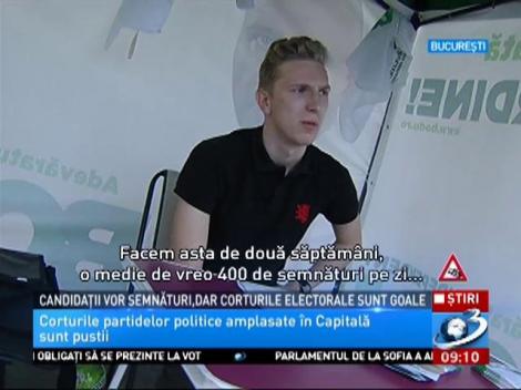 Prin corturile partidelor politice din centrul capitalei bate v&acirc;ntul