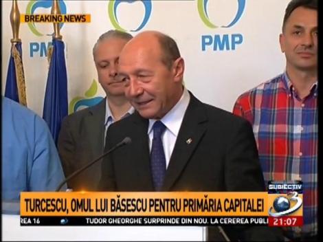 Ce a declarat Băsescu despre candidatul său, Robert Turcescu