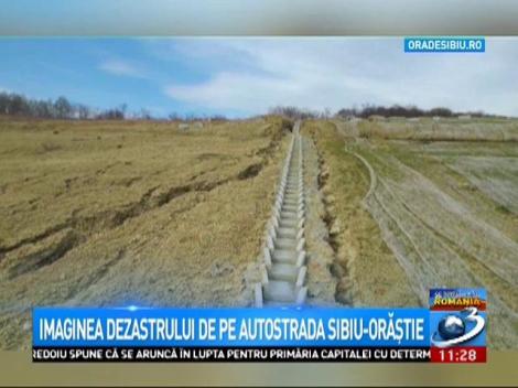 Imaginea dezastrului de pe autostrada Sibiu-Orăştie