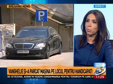 Vanghelie și-a parcat mașina pe locul pentru handicapați