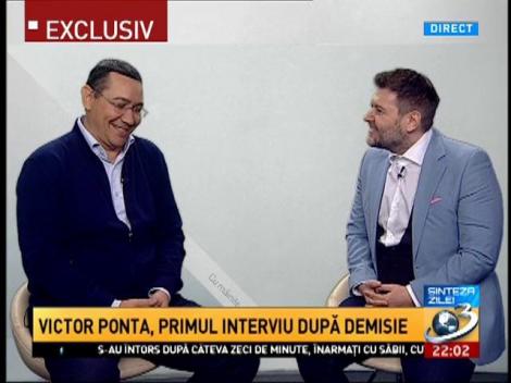 Victor Ponta, primul interviu televizat după demisia din fruntea Guvernului