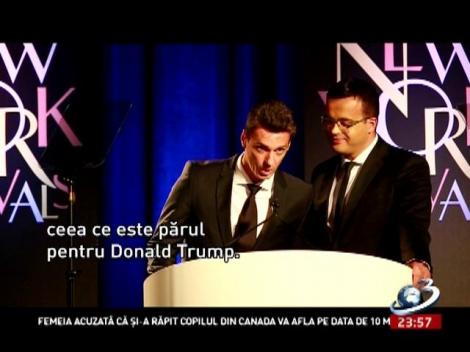 Mihai Gâdea și Mircea Badea, moment amuzant pe scena de la New York Festivals