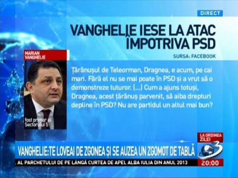 Vanghelie iese la atac &icirc;mpotriva PSD