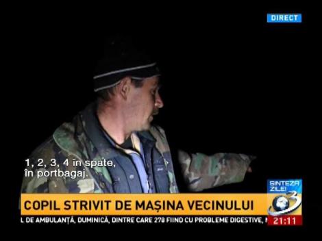 Copil strivit de mașina vecinului