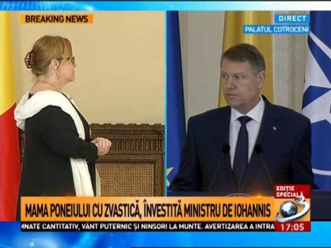 Declarația lui Iohannis la &icirc;nvestirea ministrului Culturii, Corina Șuteu