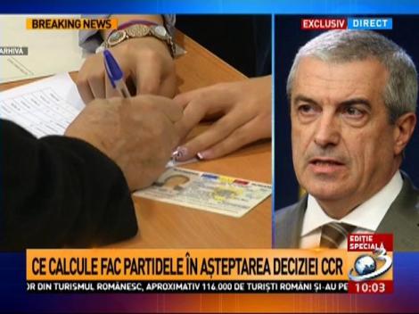 Tăriceanu: Organizarea alegerilor într-un tur sau în două tururi duce la rezultate diferite