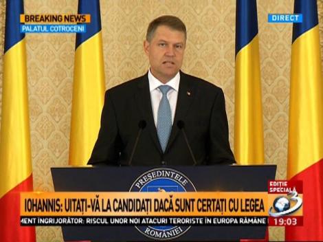 Iohannis, mesaj pentru politicieni la început de campanie