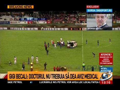 Gigi Becali: Vinovat este medicul care a dat avizul ca Patrick Ekeng să poată intra în teren