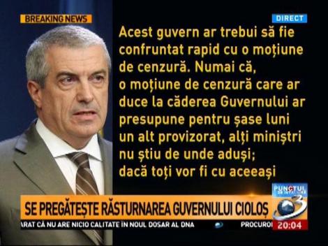 Se pregăteşte răsturnarea Guvernului Cioloş