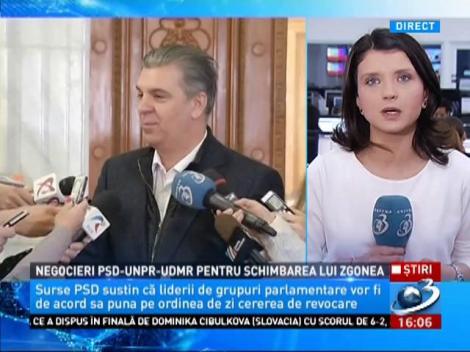 Negocieri PSD-UNPR-UDMR pentru schimbarea lui Zgonea