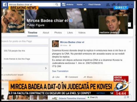 Mircea Badea a dat-o în judecată pe Kovesi