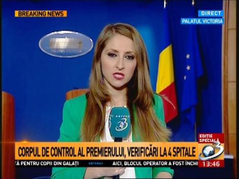 Corpul de control al premierului, verificări la 4 spitale