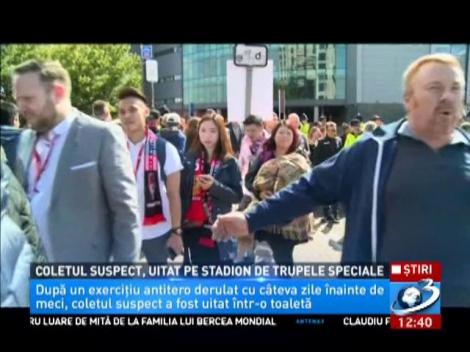 Coletul suspect, uitat pe stadion de trupele speciale