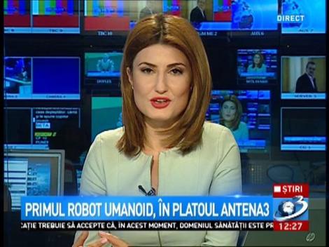 PREMIERĂ! Primul robot umanoid, în platoul Antena 3. Cântă, danseză, le spune copiilor povești... și costă 2.500 lei