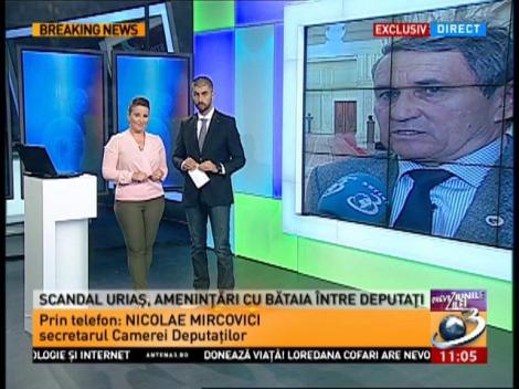 Amenințări cu bătaia &icirc;n Parlamentul Rom&acirc;niei