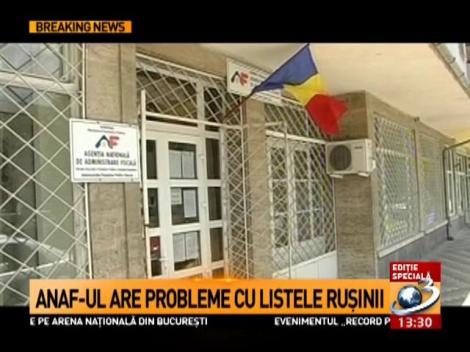 ANAF-ul are probleme cu listele rușinii