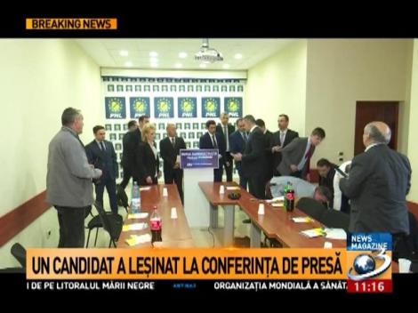 Un candidat liberal a leșinat &icirc;n timpul unei conferințe de presă
