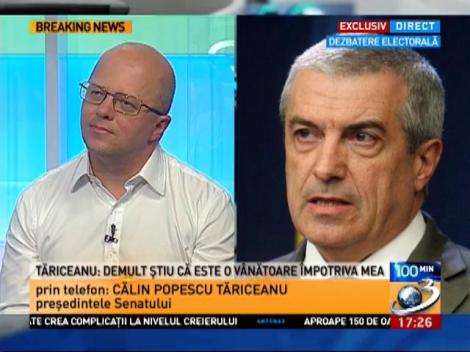 Tăriceanu: De mult ştiu că este o v&acirc;nătoare &icirc;mpotriva mea