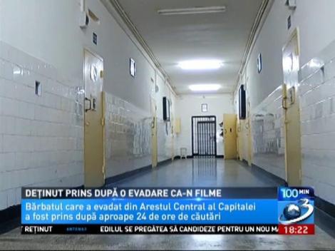 Deținut prins după o evadare ca-n filme