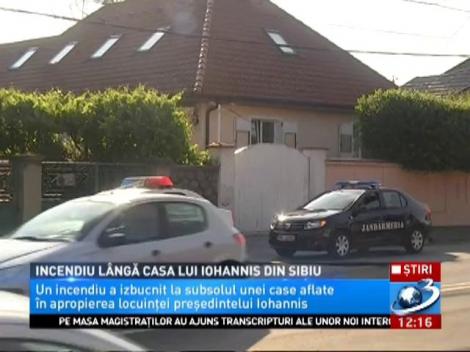 Incendiu lângă casa preşedintelui Klaus Iohannis