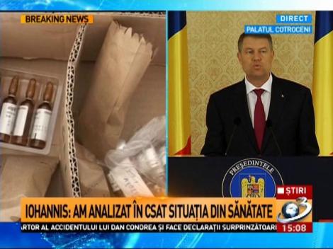 Klaus Iohannis: Avem nevoie de norme pentru antiseptice. CSAT va primi trimestrial informări despre sistemul de sănătate