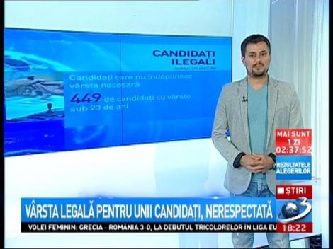 V&acirc;rsta legală pentru unii candidaţi, nerespectată