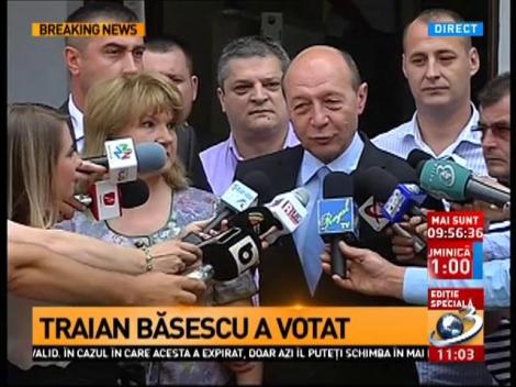 Traian Băsescu: E mult mai greu să fii tu candidat