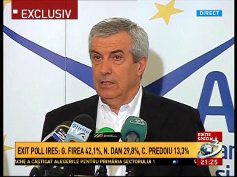 Tăriceanu: Un rezultat mulțumitor, pentru că ALDE e un partid creat de 10 luni