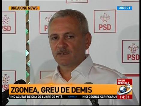 Zgonea, greu de demis