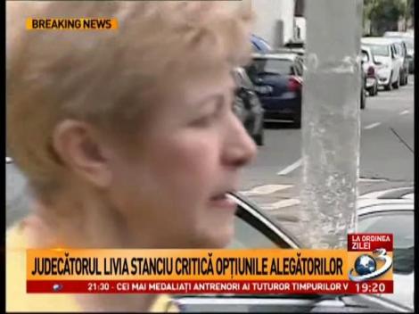 Judecătorul Livia Stanciu critică opțiunile alegărilor