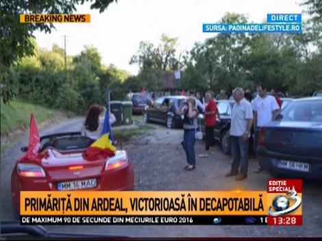 Primăriță din Ardeal, victorioasă &icirc;n decapotabilă
