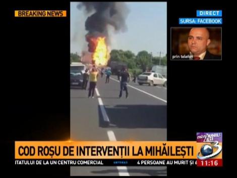 Cod roșu de intervenții la Mihăilești, prefectul de Buzău coordonează acțiunea