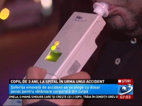 Copil de trei ani, la spital &icirc;n urma unui accident