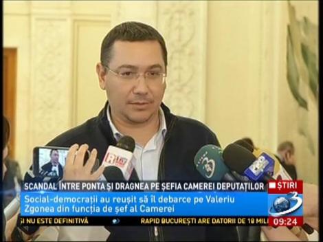 Scandal &icirc;ntre Ponta și Dragnea pe șefia Camerei Deputaților