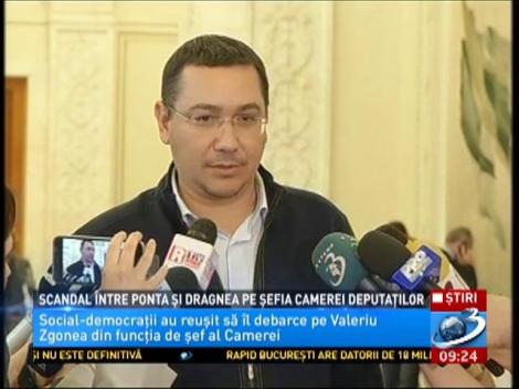 Scandal între Ponta și Dragnea pe șefia Camerei Deputaților