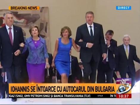 Iohannis se întoarce cu autocarul din Bulgaria