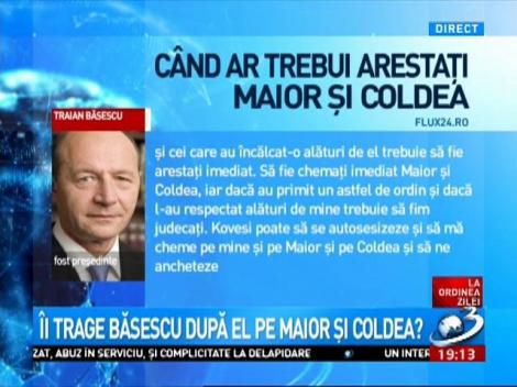 Îi trage Băsescu după el pe Maior şi Coldea?