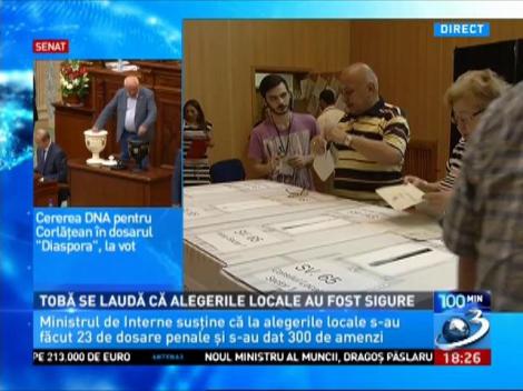 Tobă se laudă că alegerile locale au fost sigure